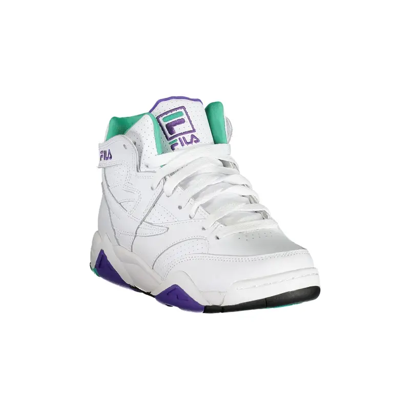 Calzatura Sportiva Donna Bianca Alta con Dettagli a Contrasto Bianco miniatura 2