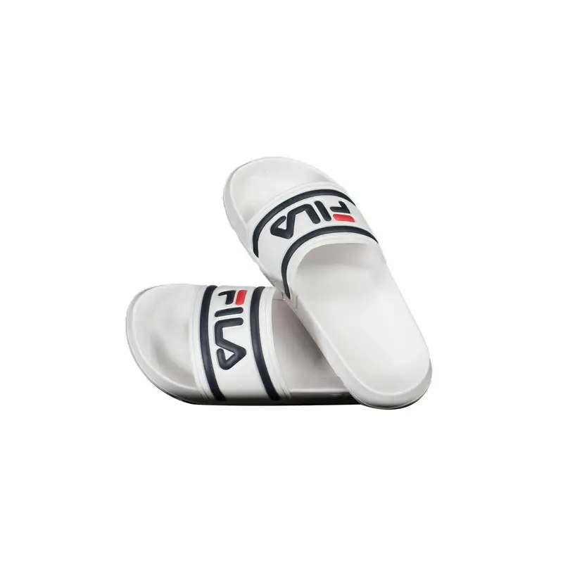 Ciabatte Donna Bianche Morro Bay con Logo a Contrasto Bianco