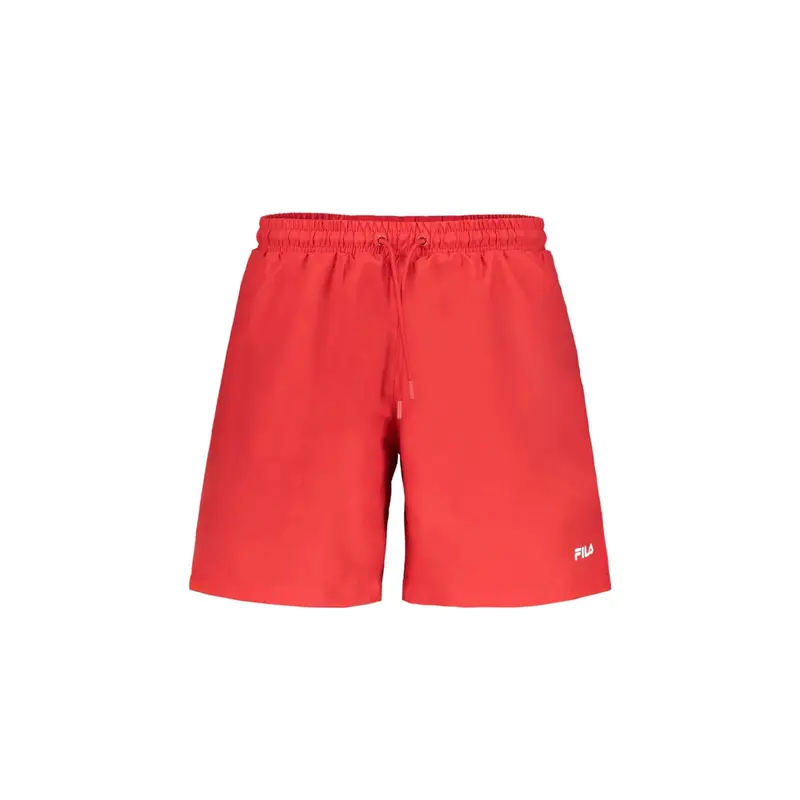 Costume Mare Uomo Rosso Stampa Logo