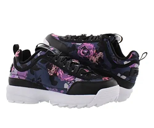 Fila Disruptor II Premium Sneaker da donna, nero/viola/bianco, 39.5 EU miniatura 3