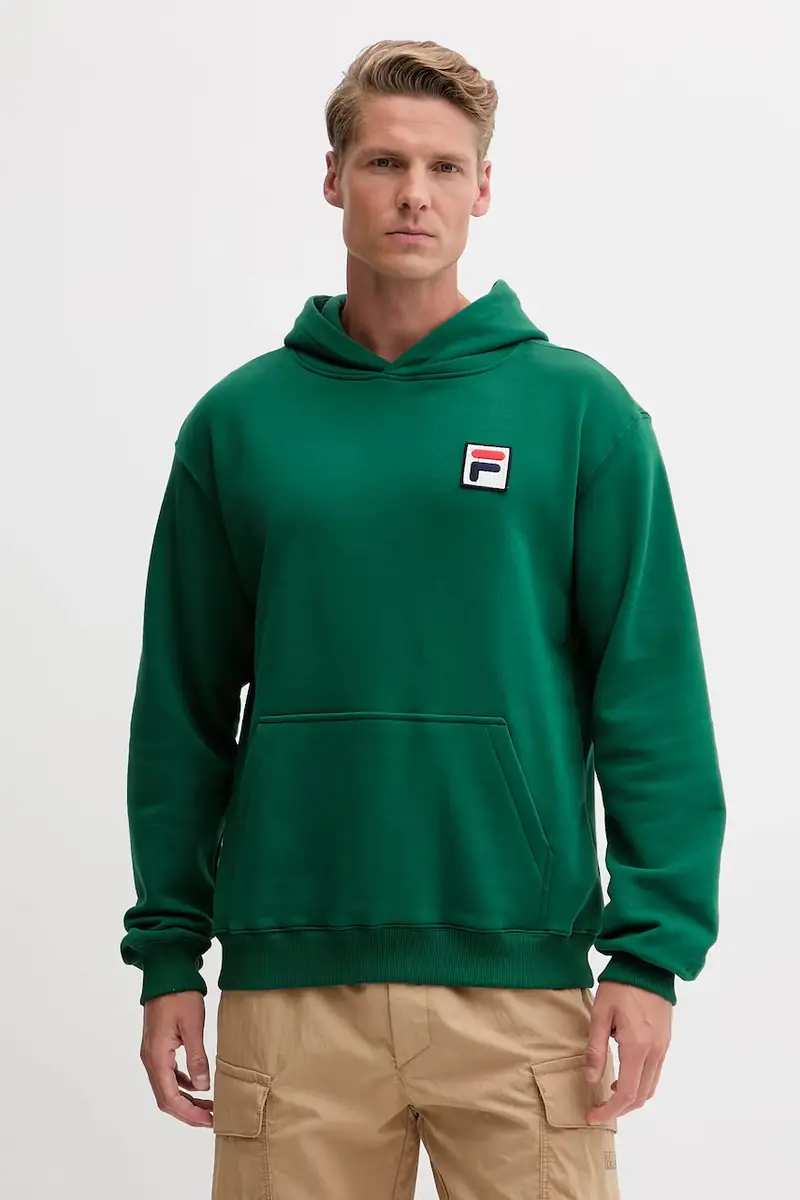 felpa Borgholm uomo colore verde con cappuccio FAU0148