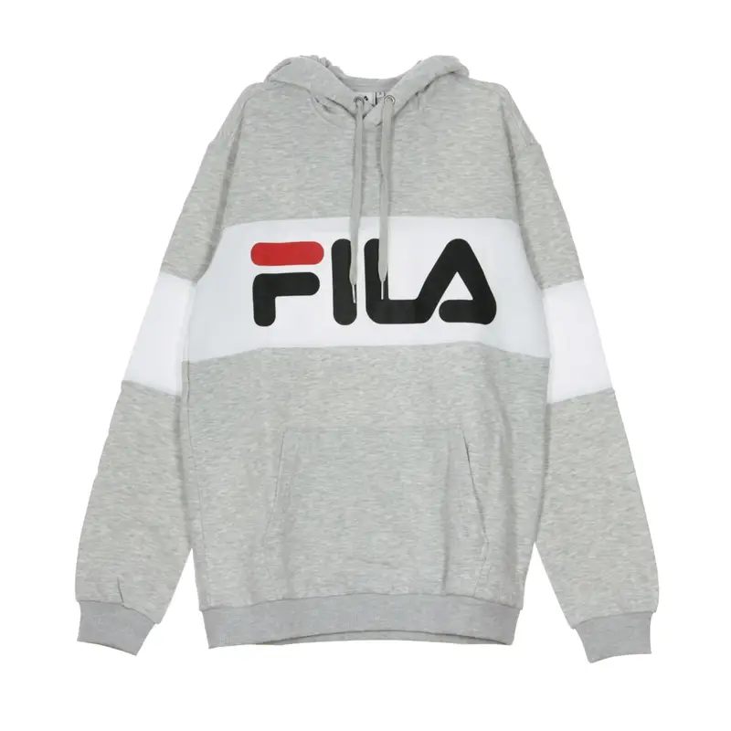 Felpa Cappuccio Uomo Night Blocked Hoodie Light Grey Mel/bros/bright White