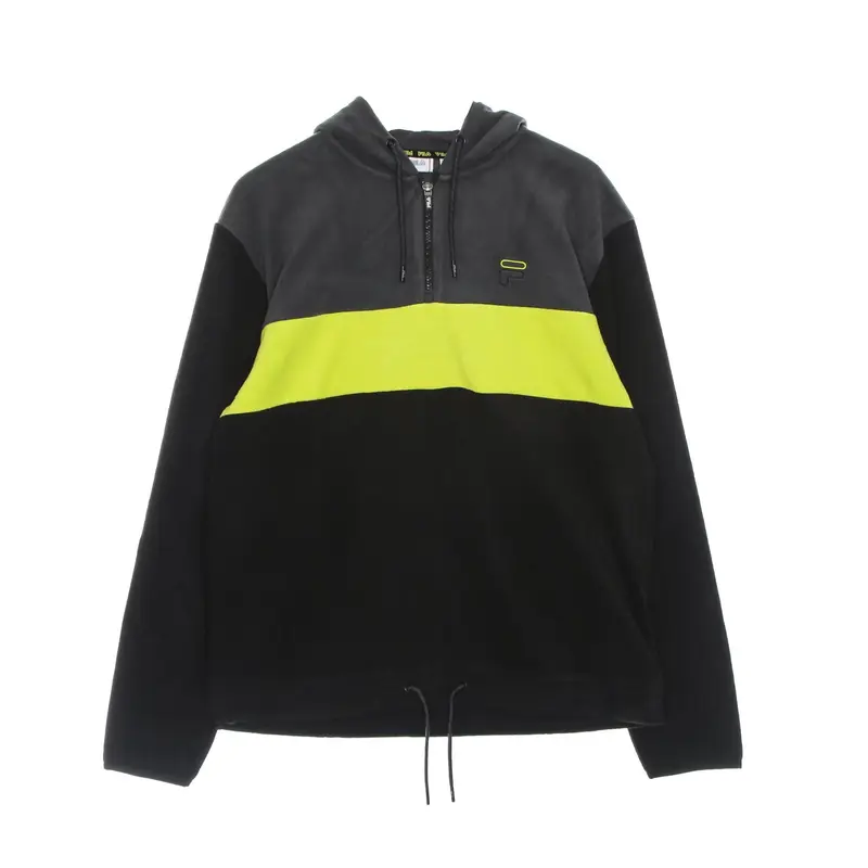Felpa Cappuccio Uomo Perry Fleece Half Zip Hoodie Black/asphalt/sulphur Spring