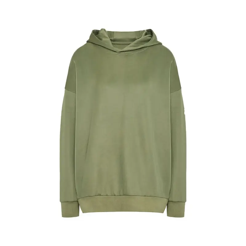 Felpa Con Cappuccio Modal Verde Donna XS