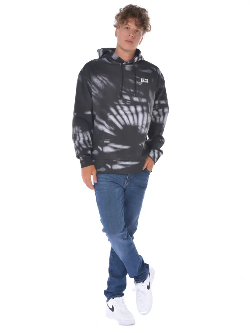 felpa da uomo Fila a fantasia con cappuccio NERO miniatura 2