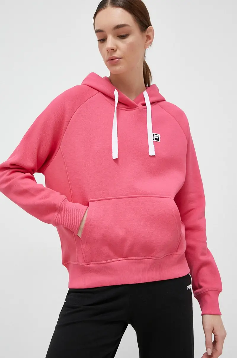 felpa donna con cappuccio Rosa