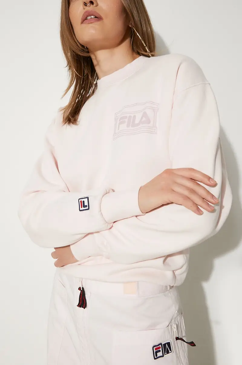 felpa in cotone Fila x Aries donna colore rosa 42PS24ST010122270227