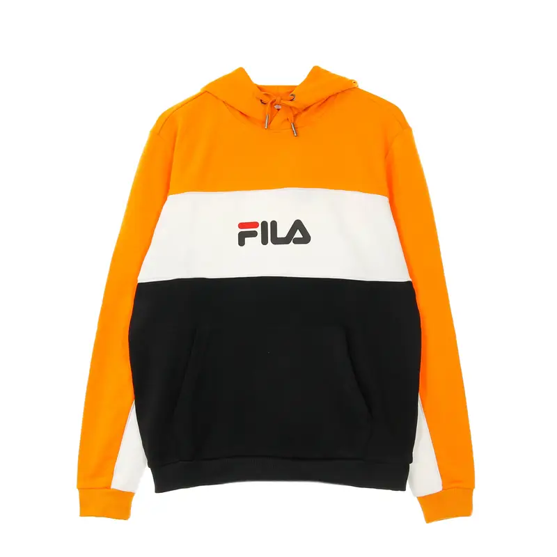 Felpa Leggera Cappuccio Uomo Analu Blocked Hoody Black/flame Orange/bright White