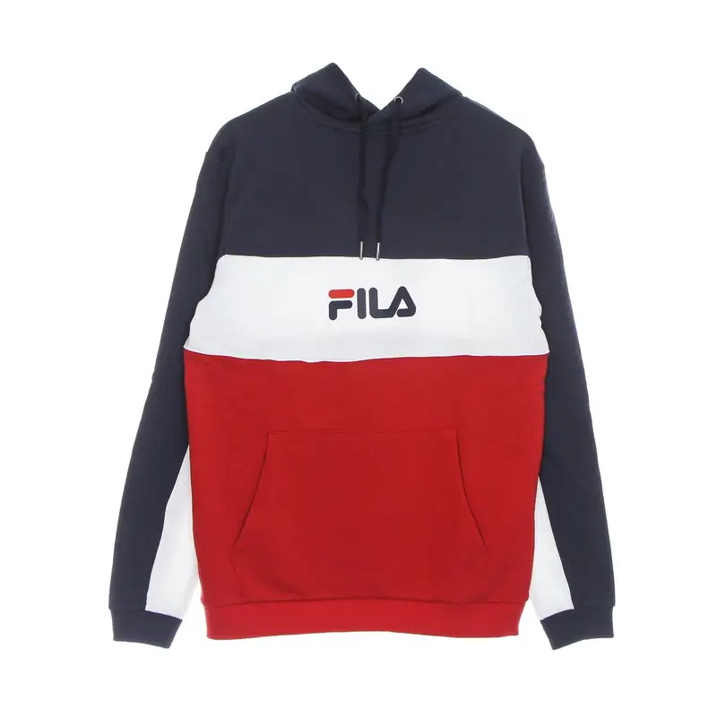 Felpa Leggera Cappuccio Uomo Analu Blocked Hoody True Red/black Iris/bright White