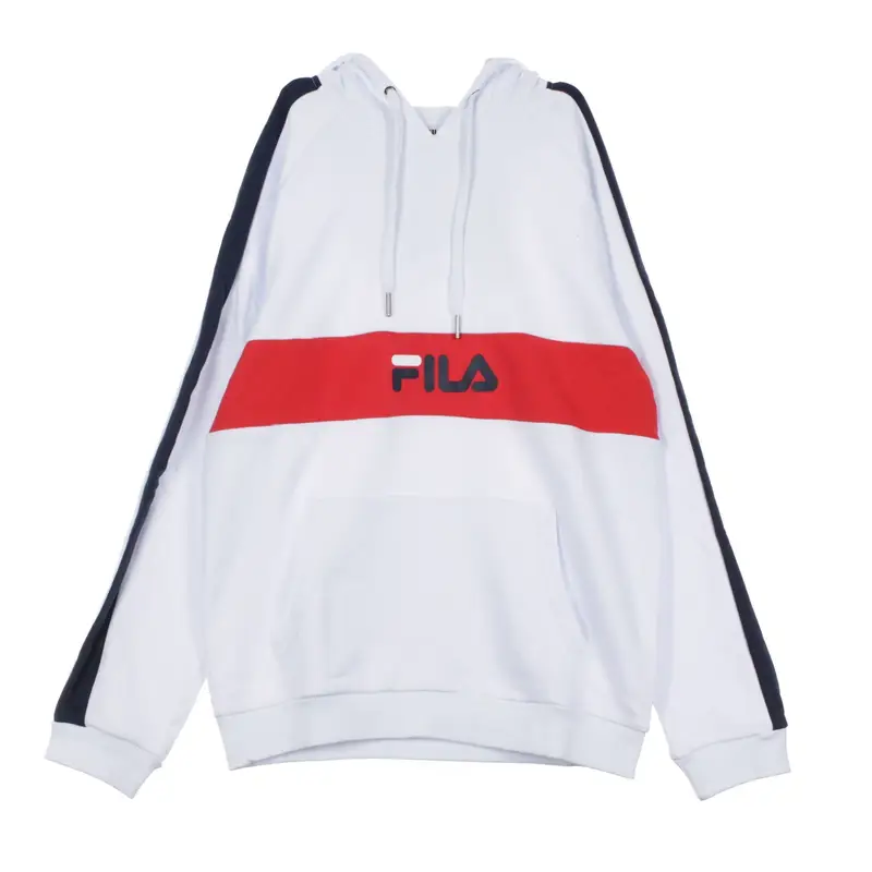 Felpa Leggera Cappuccio Uomo Jeremy Bright White/black Iris/true Red