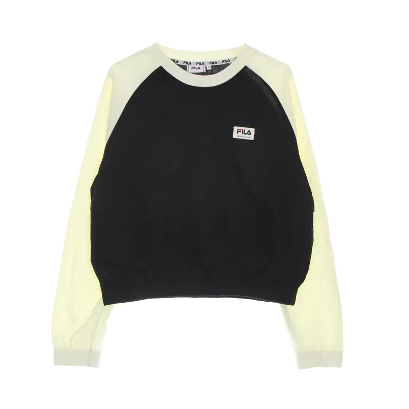 Felpa Leggera Girocollo Corta Donna Tabor Raglan Cropped Crewneck Black Beauty/sweet Corn