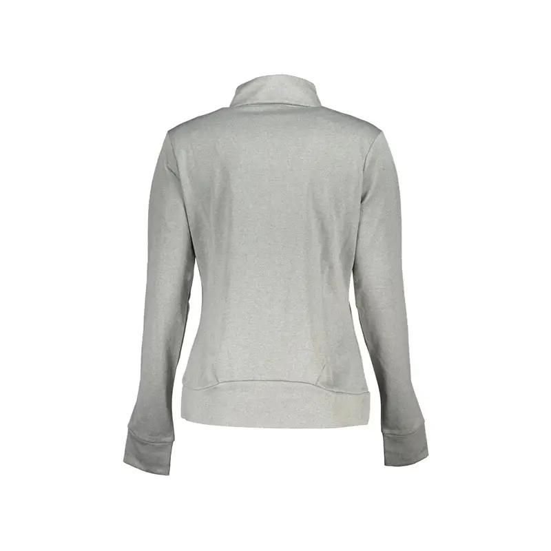 Felpa Maniche Lunghe Donna Grigia Zip Grigio miniatura 2