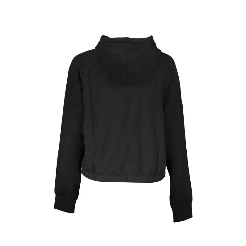 Felpa Maniche Lunghe Donna Nera Ricamo Nero miniatura 2