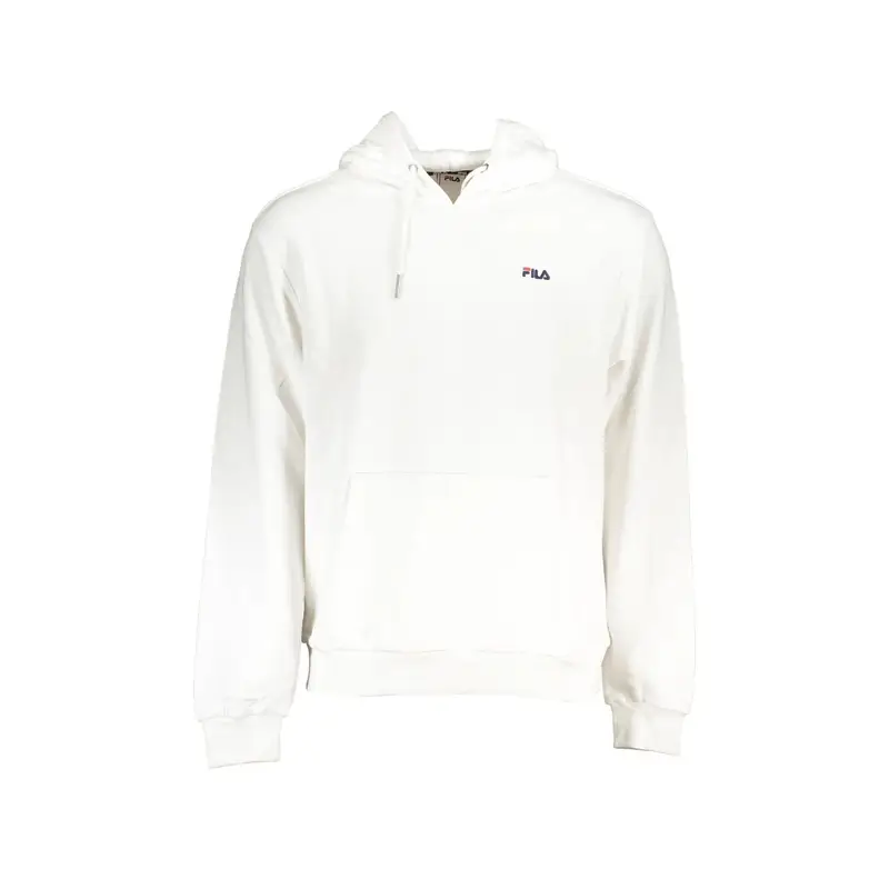 Felpa Maniche Lunghe Uomo Bianca Ricamo Bianco