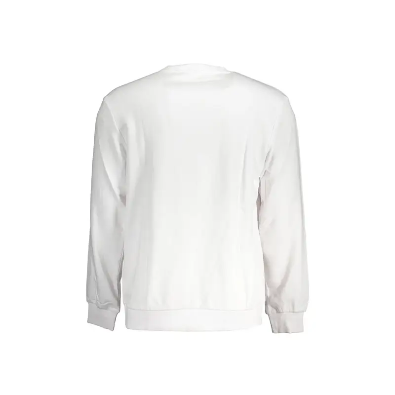 Felpa Maniche Lunghe Uomo Bianca Ricamo Logo Bianco miniatura 2