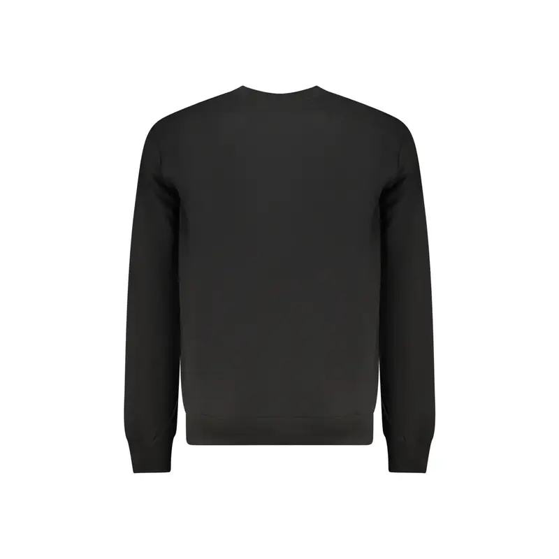 Felpa Maniche Lunghe Uomo Nera Ricamo Logo Nero miniatura 2