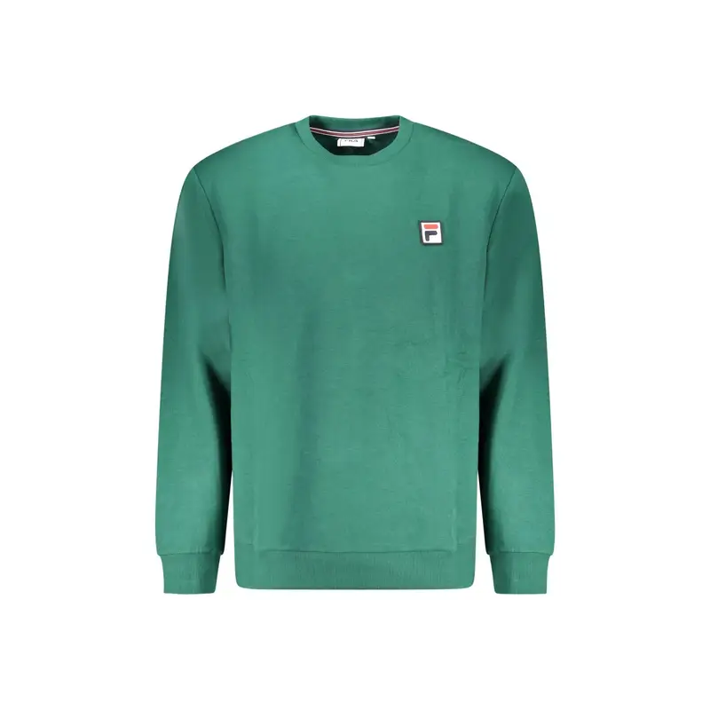 Fila Felpa a Maniche Lunghe Uomo Verde con Logo