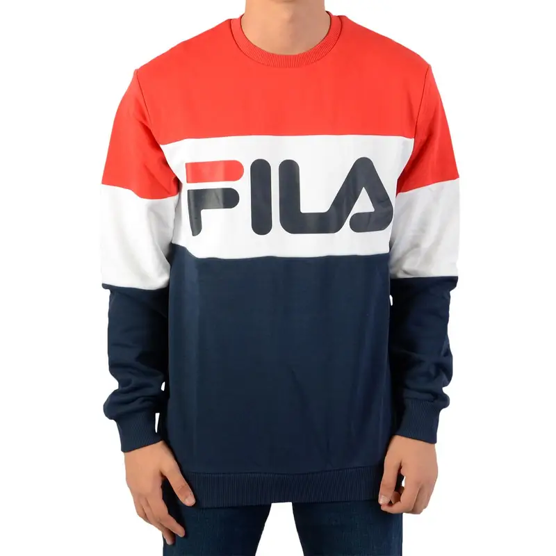 Felpa Straight Blocked Crew Uomo FILA | Fila Rosso
