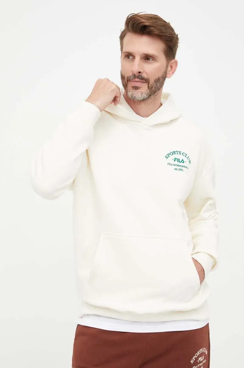 felpa uomo con cappuccio Beige