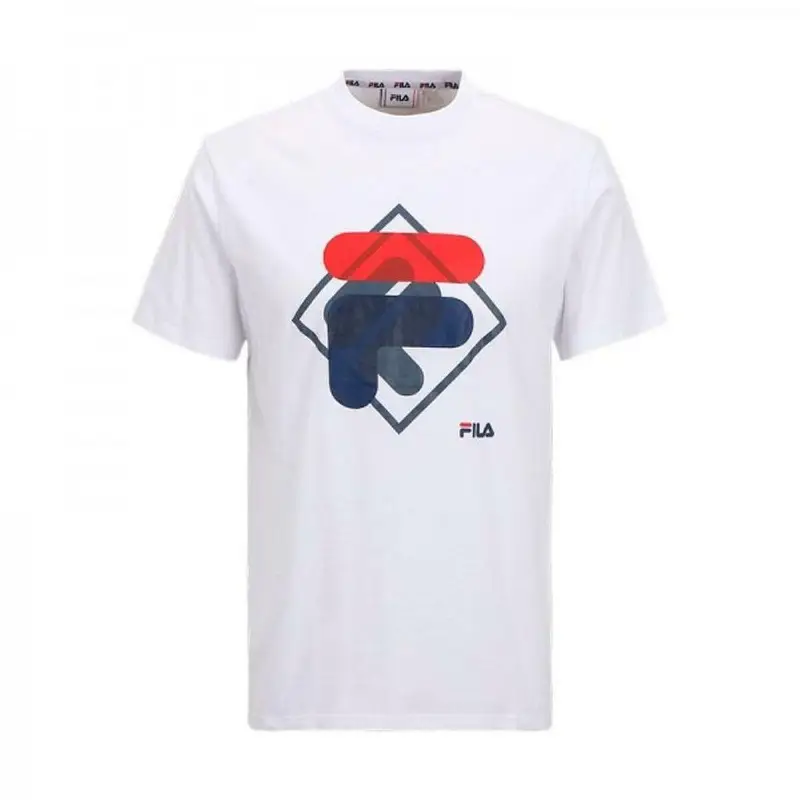 Maglia a Maniche Corte per Bambini Fila FAT0340 10001 Bianco | Fila