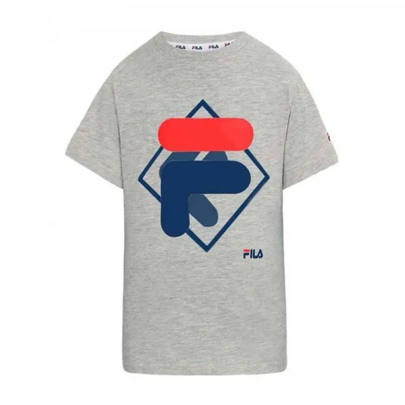 Maglia a Maniche Corte per Bambini Fila FAT0340 80000 Grigio | Fila