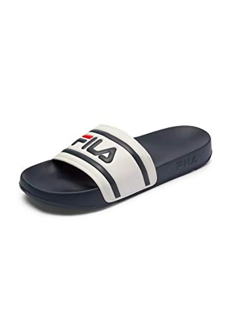 Fila Morro Bay Slipper, Infradito Uomo, Bianco White Fila Navy, 46 EU
