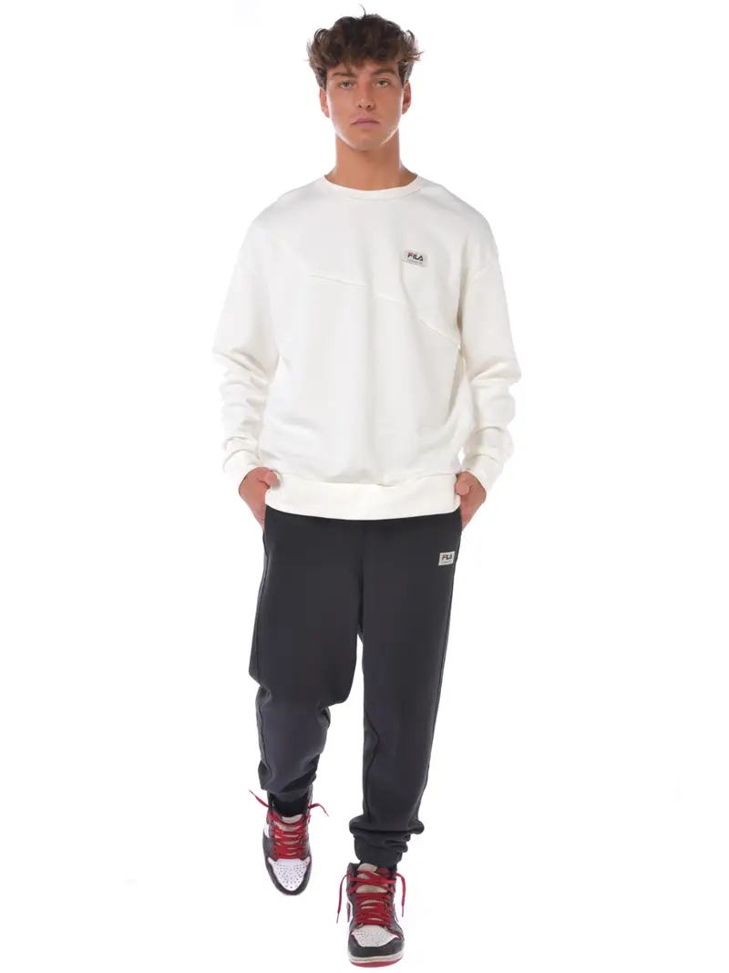 pantalone da uomo Fila in felpa con logo NERO miniatura 2