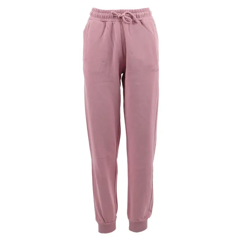 Pantaloni Con Polsino Logo Rosa Donna S
