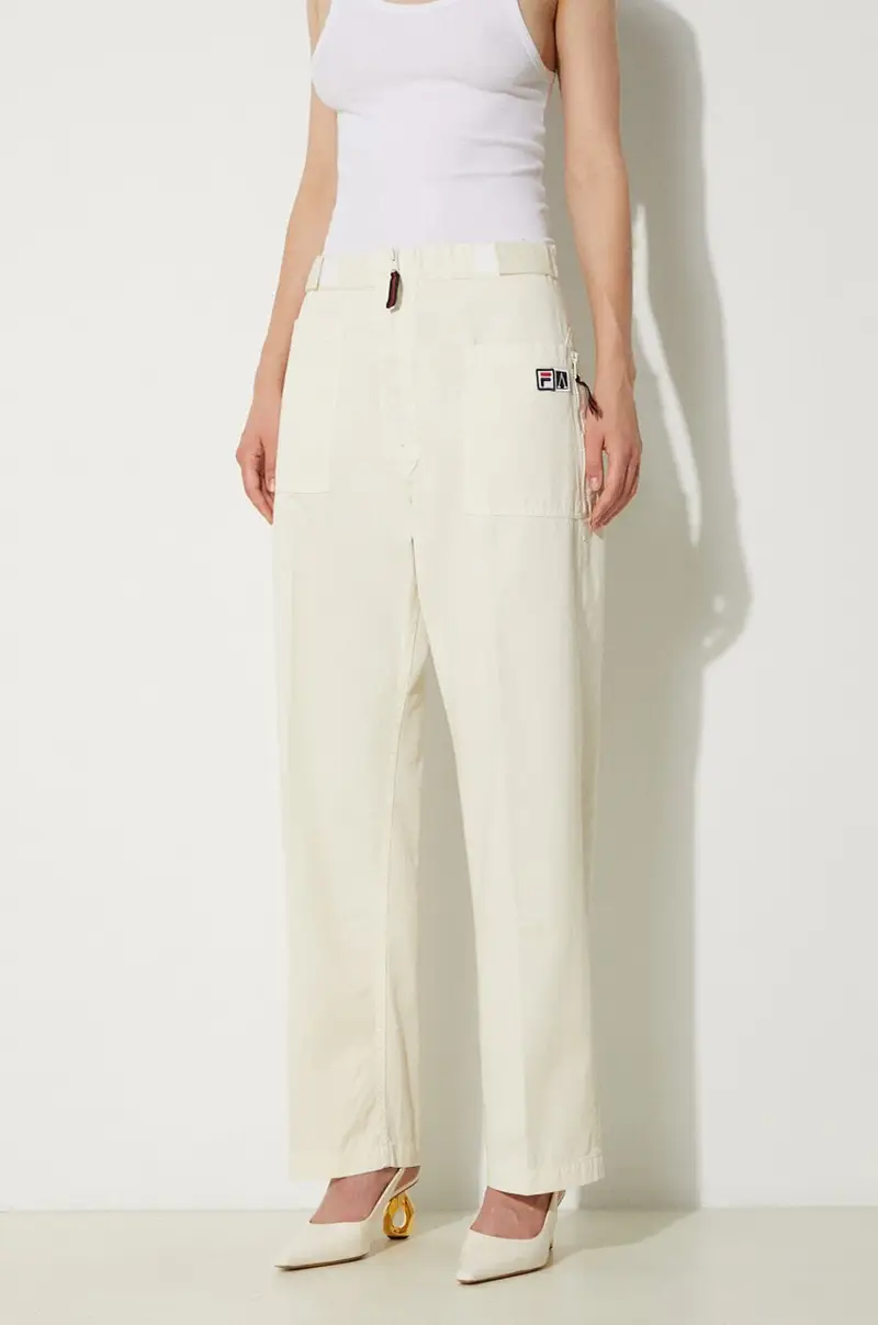 pantaloni in cotone Fila x Aries Pant colore beige 42PS24PA010122690269