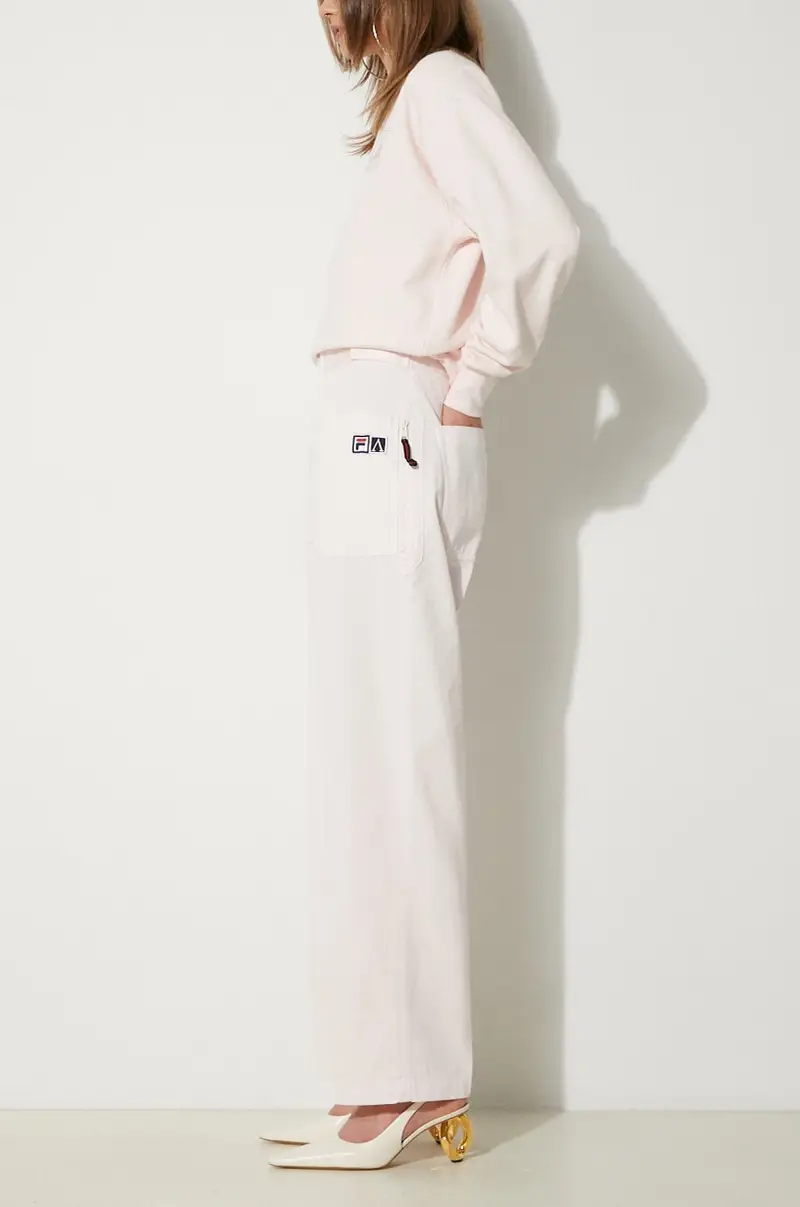 pantaloni in cotone Fila x Aries Pant colore rosa 42PS24PA010122690227