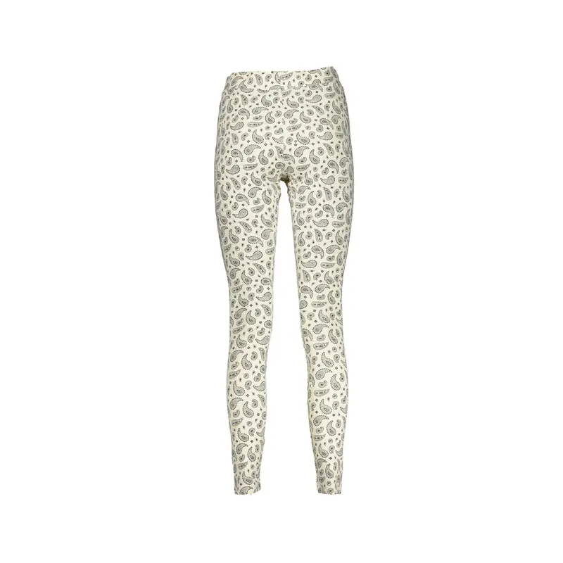 Pantaloni Leggins Donna Bianco Ricamo miniatura 2