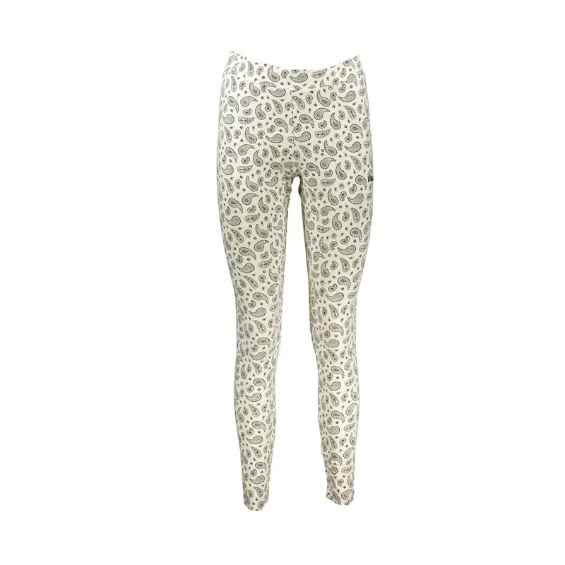 Pantaloni Leggins Donna Bianco Ricamo