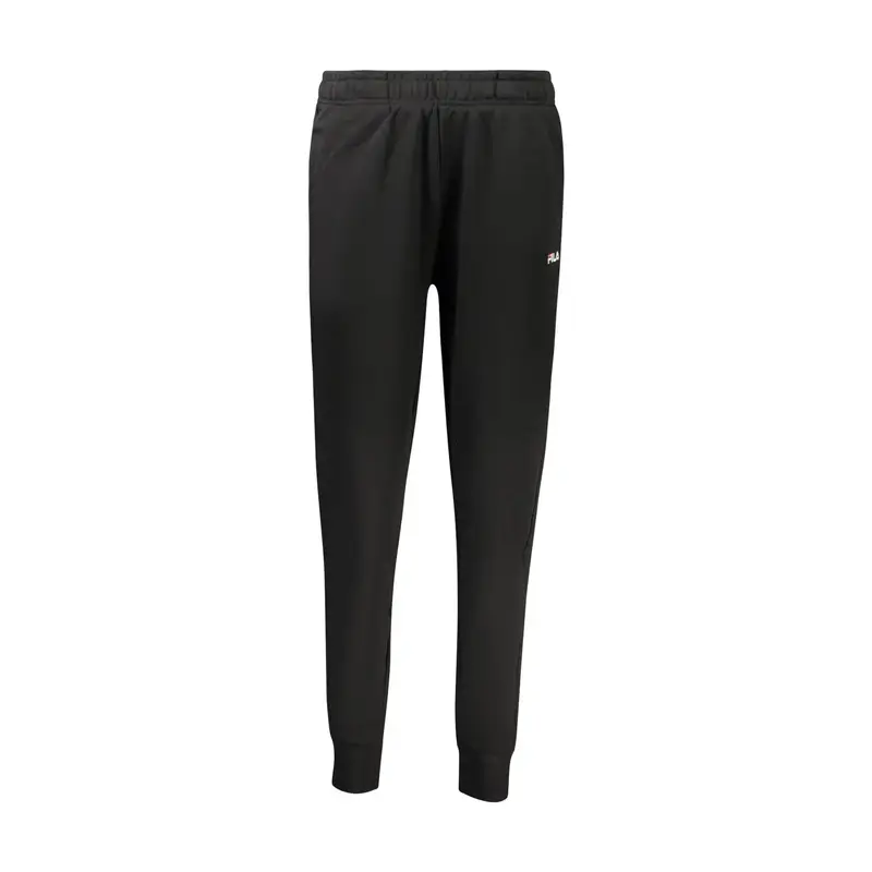 Pantaloni Tuta Lungo Donna Nero Ricamo