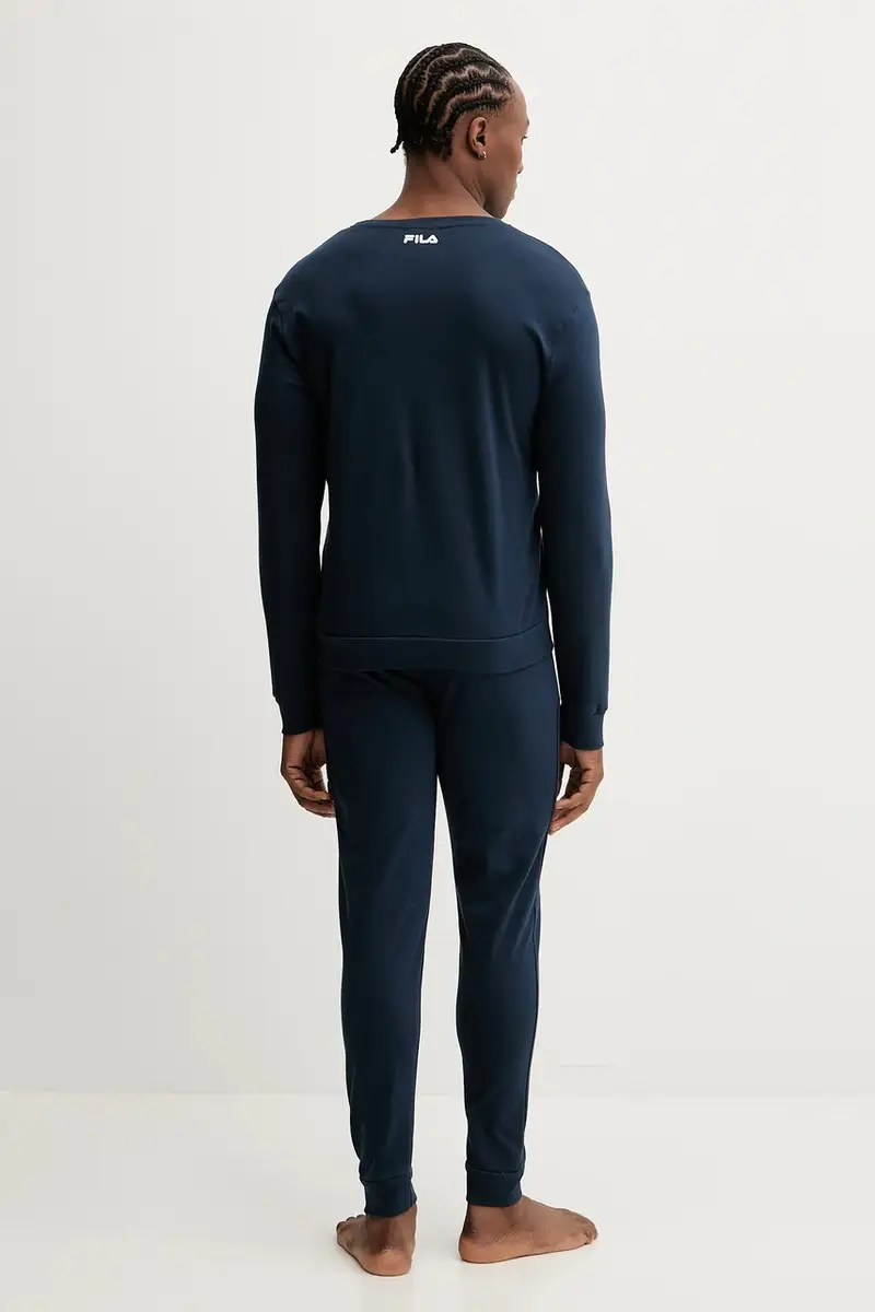 pigiama in lana Blu navy miniatura 3