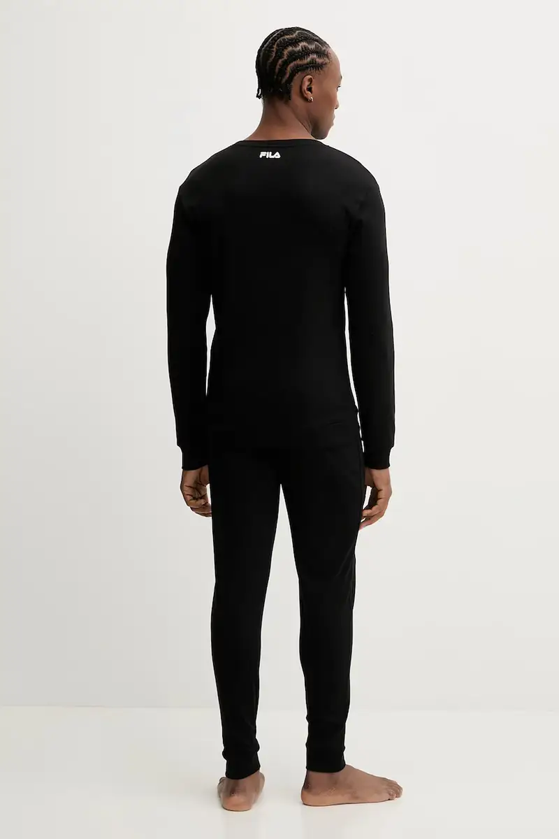 pigiama in lana Nero miniatura 3