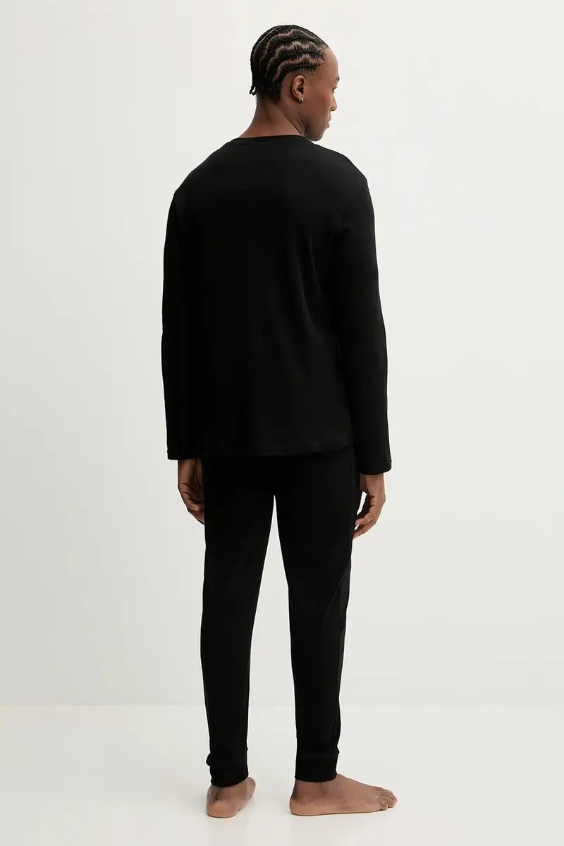 pigiama in lana Nero miniatura 3