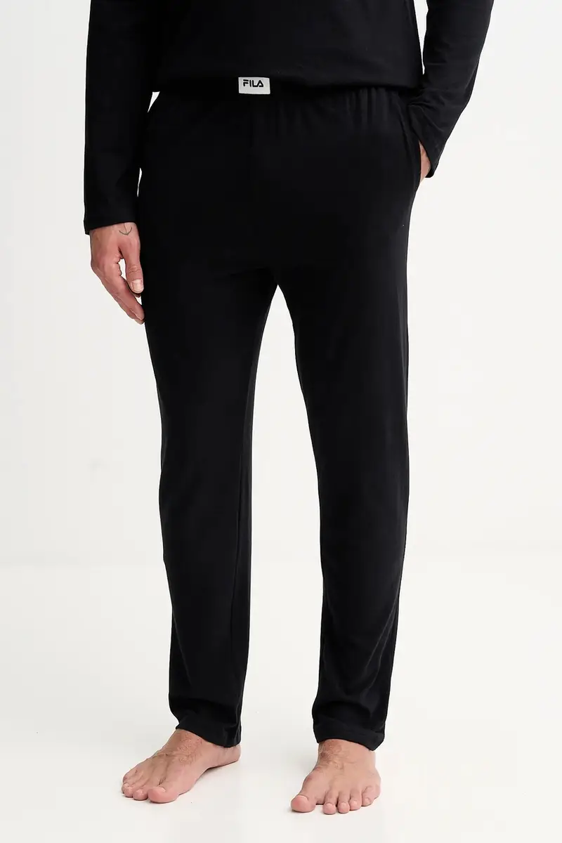 pigiama in lana Nero miniatura 4