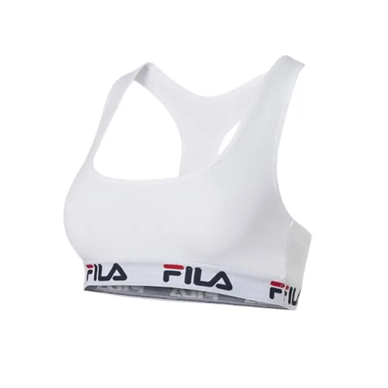 FILA Reggiseno Donna Cotone, Reggiseno Sportivo, Senza Ferretto, Bianco, Taglie L miniatura 2