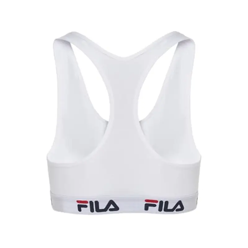 FILA Reggiseno Donna Cotone, Reggiseno Sportivo, Senza Ferretto, Bianco, Taglie L miniatura 3