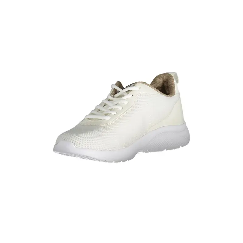 Scarpe Sneakers Donna Beige con Lacci e Logo miniatura 3