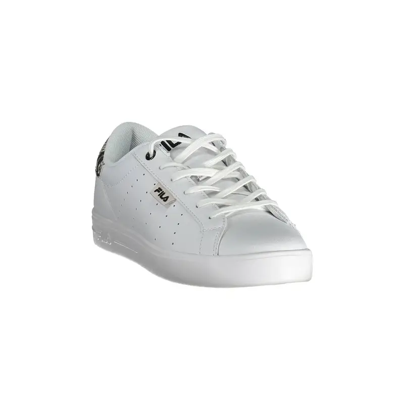 Scarpe Sneakers Donna Bianche con Lacci e Logo Bianco miniatura 2