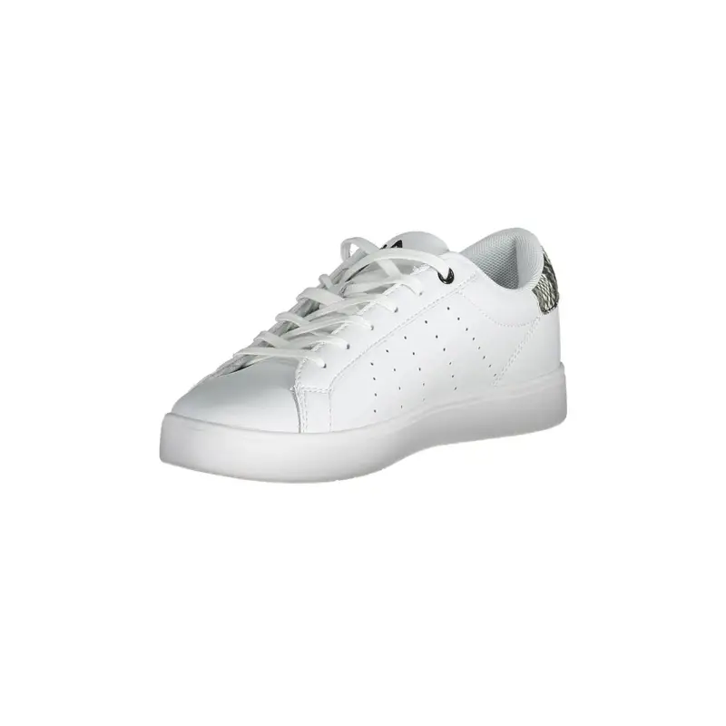 Scarpe Sneakers Donna Bianche con Lacci e Logo Bianco miniatura 3