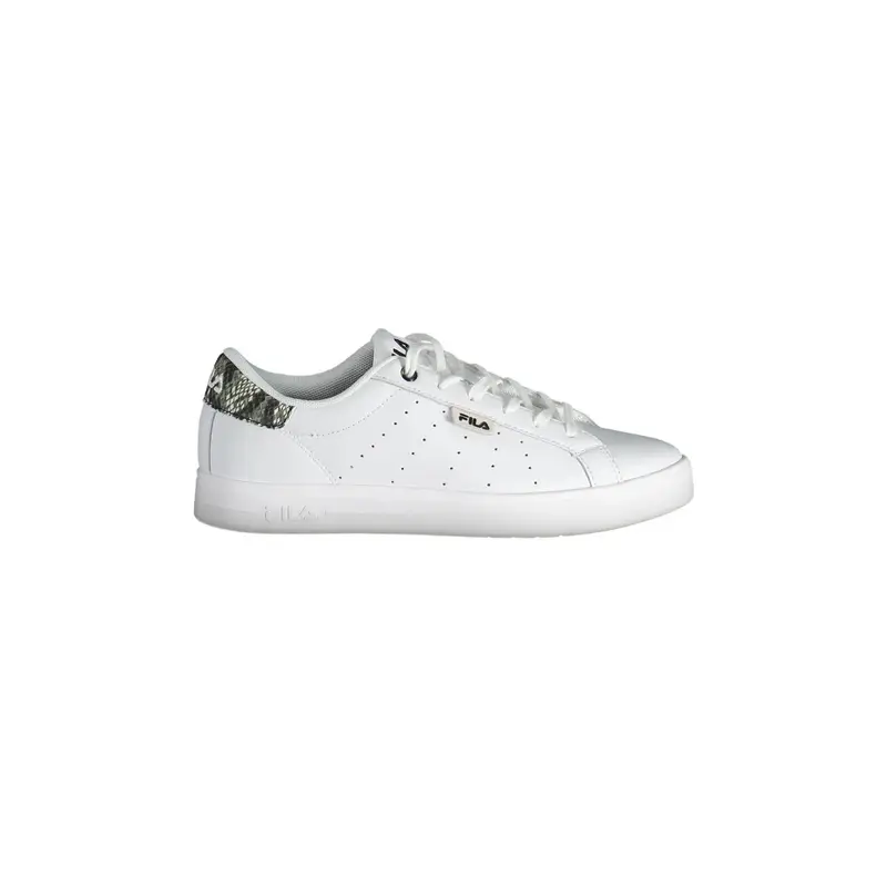 Scarpe Sneakers Donna Bianche con Lacci e Logo Bianco