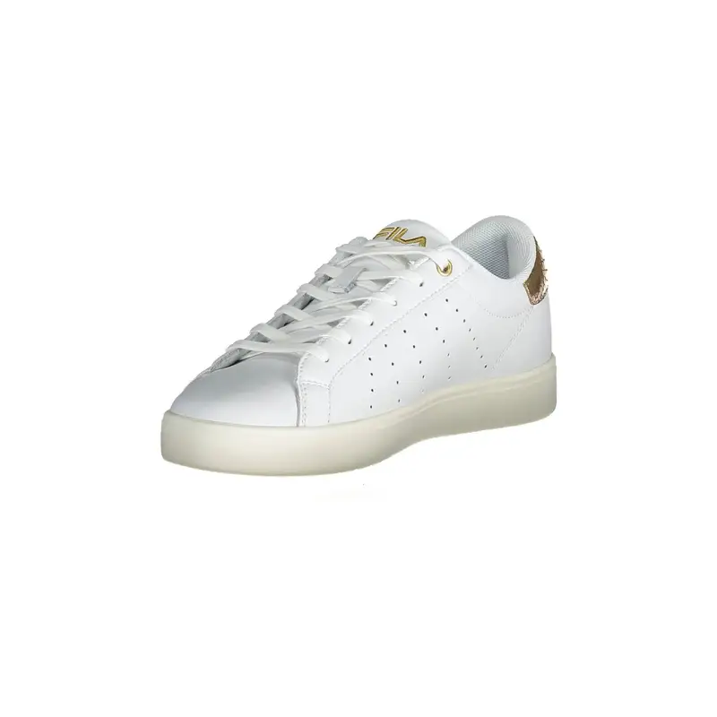 Scarpe Sneakers Donna Bianche con Lacci e Logo Bianco miniatura 3