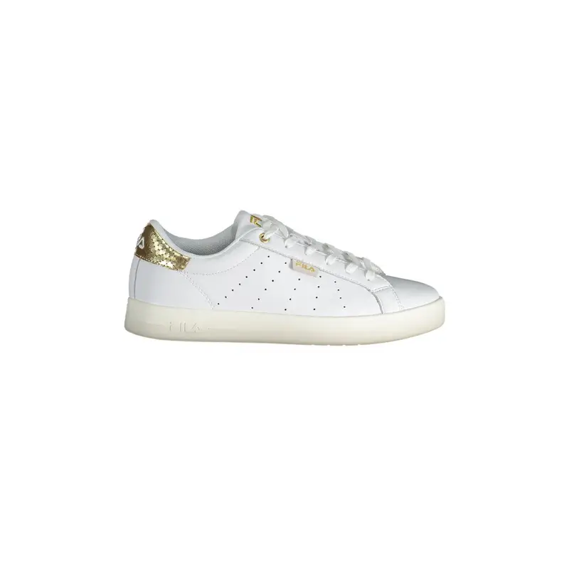 Scarpe Sneakers Donna Bianche con Lacci e Logo Bianco