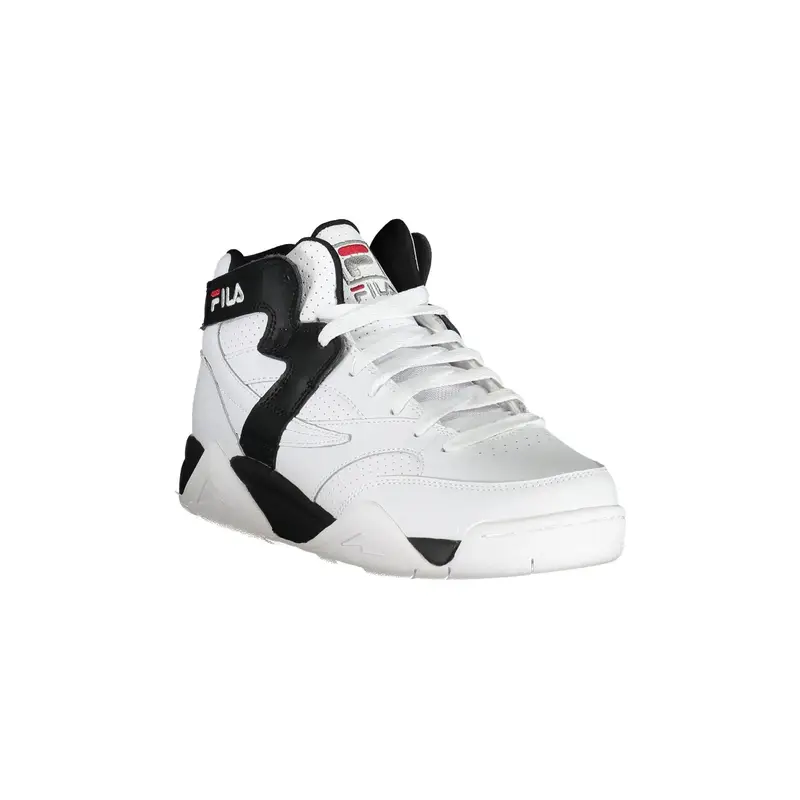 Scarpe Sportive Alte Uomo Bianche con Dettagli a Contrasto Bianco miniatura 2