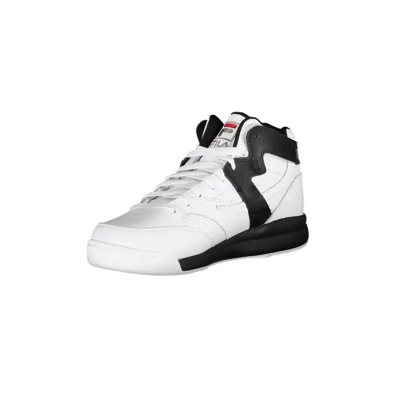 Scarpe Sportive Alte Uomo Bianche con Dettagli a Contrasto Bianco miniatura 3