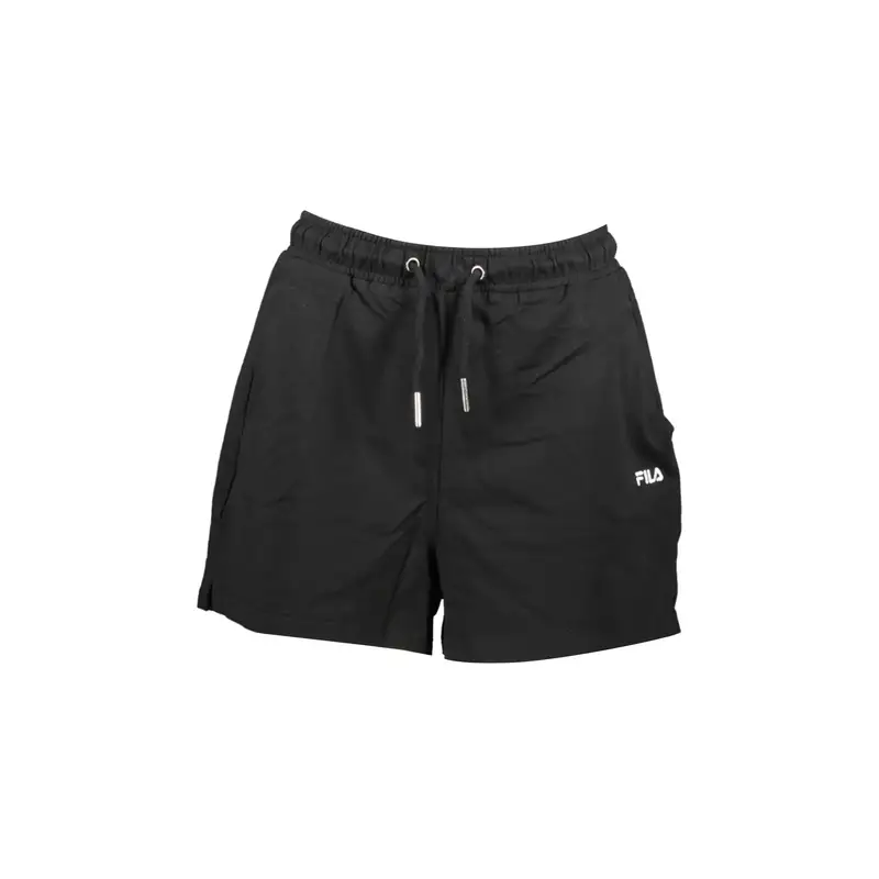 Fila Short Donna Nero con Ricamo