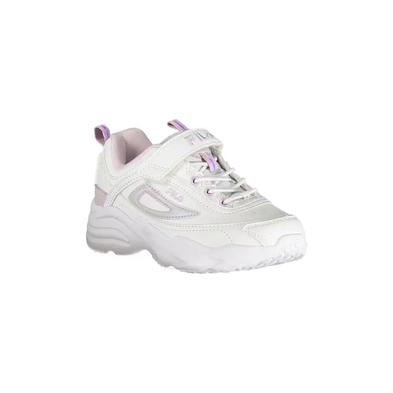 Sneakers Bambina Bianche Sportive Strappo Logo Bianco miniatura 2