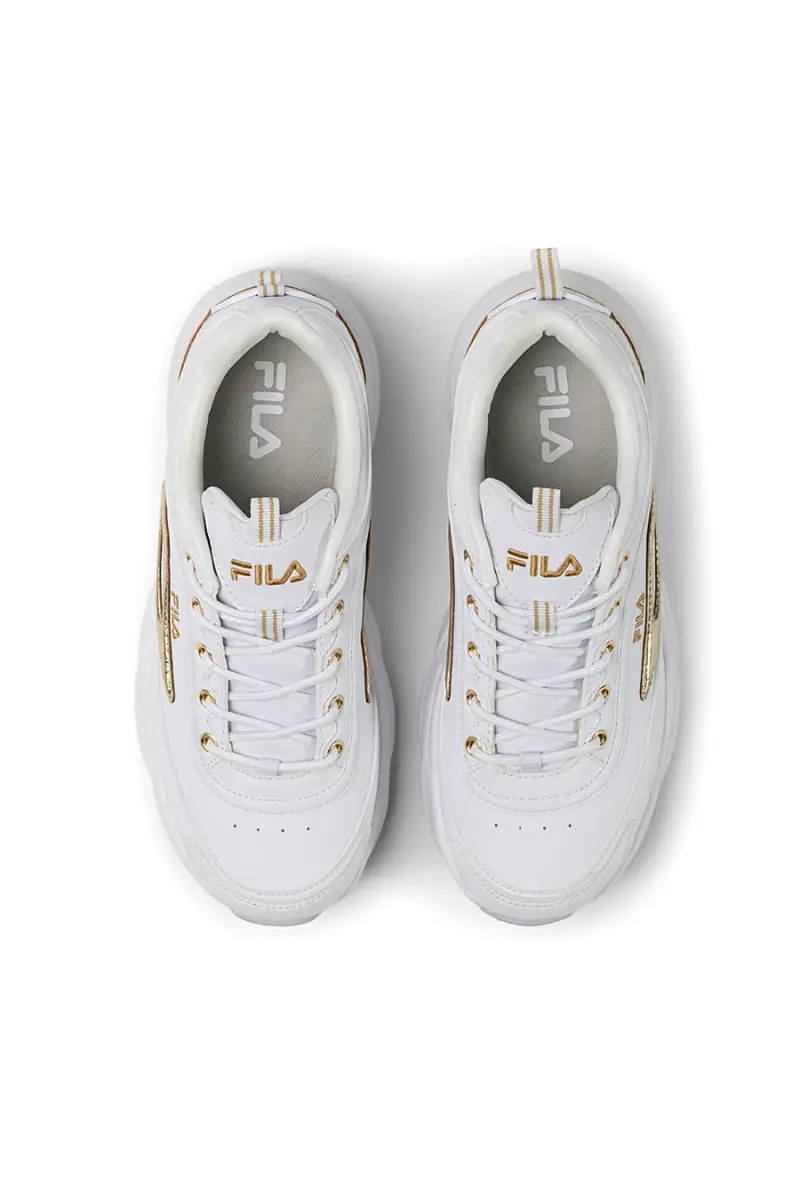 Sneakers bianche con dettagli oro e suola chunky Fila FFW0586 [BIANCO miniatura 5